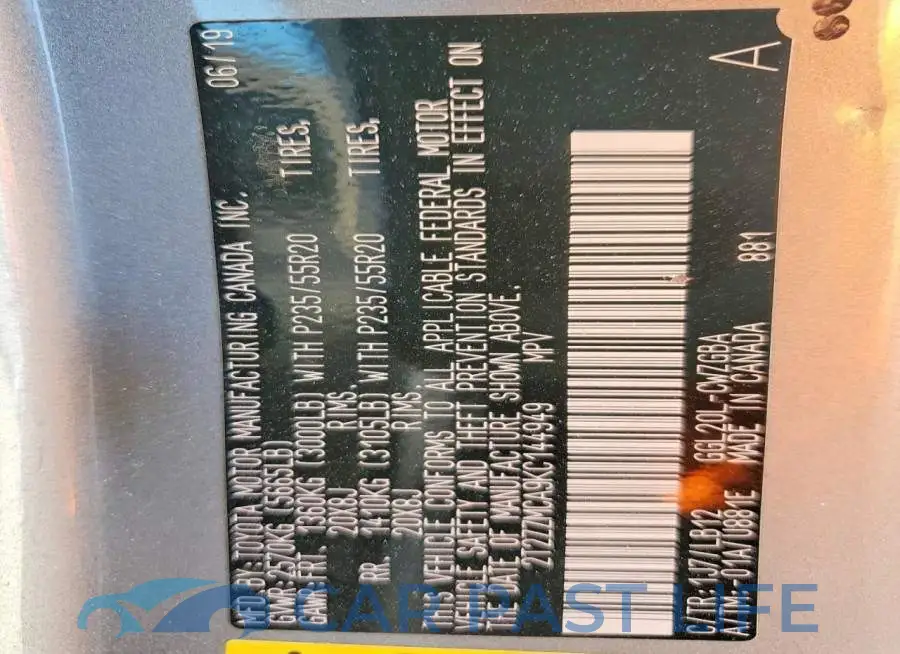 2T2ZZMCA9KC144949# 12