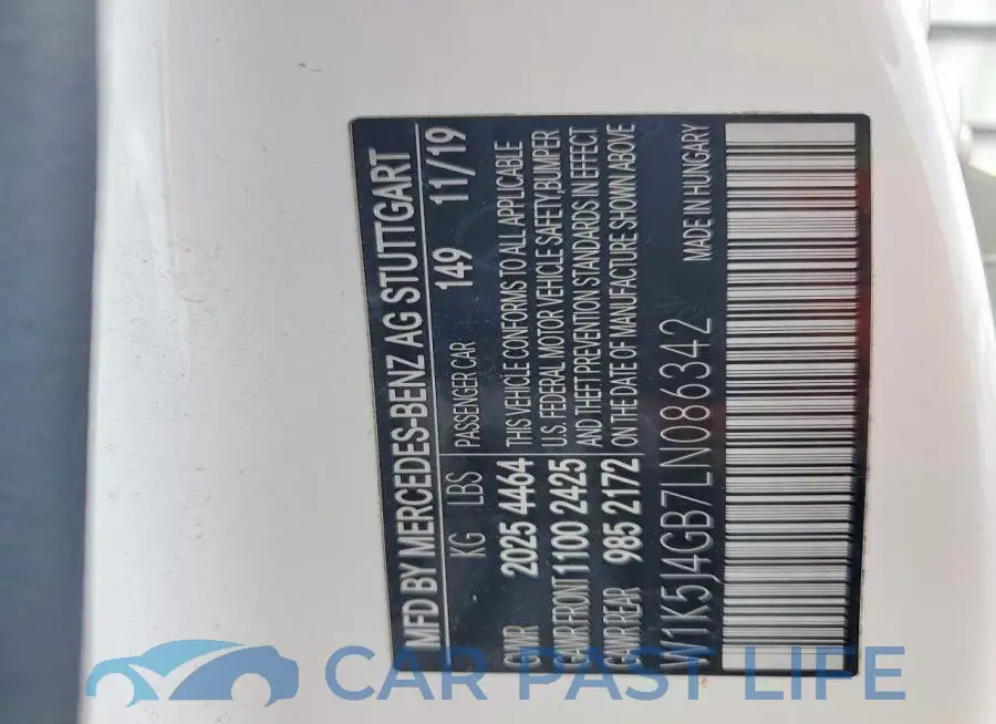 W1K5J4GB7LN086342# 12
