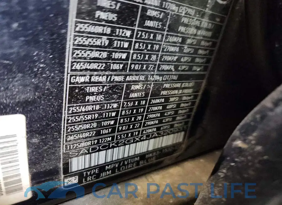 SADCK2GX4JA320931# 13