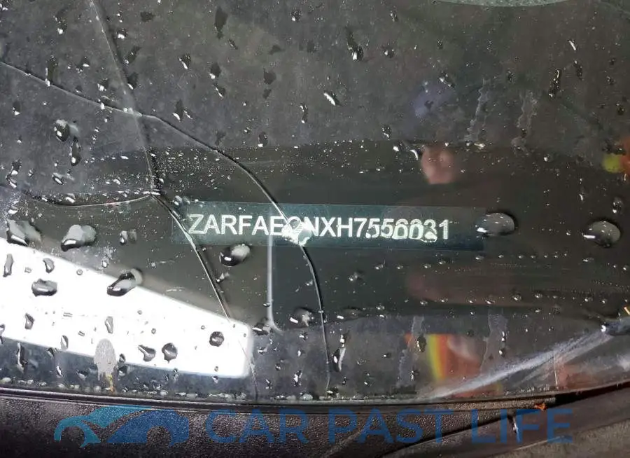 ZARFAECNXH7556031# 12