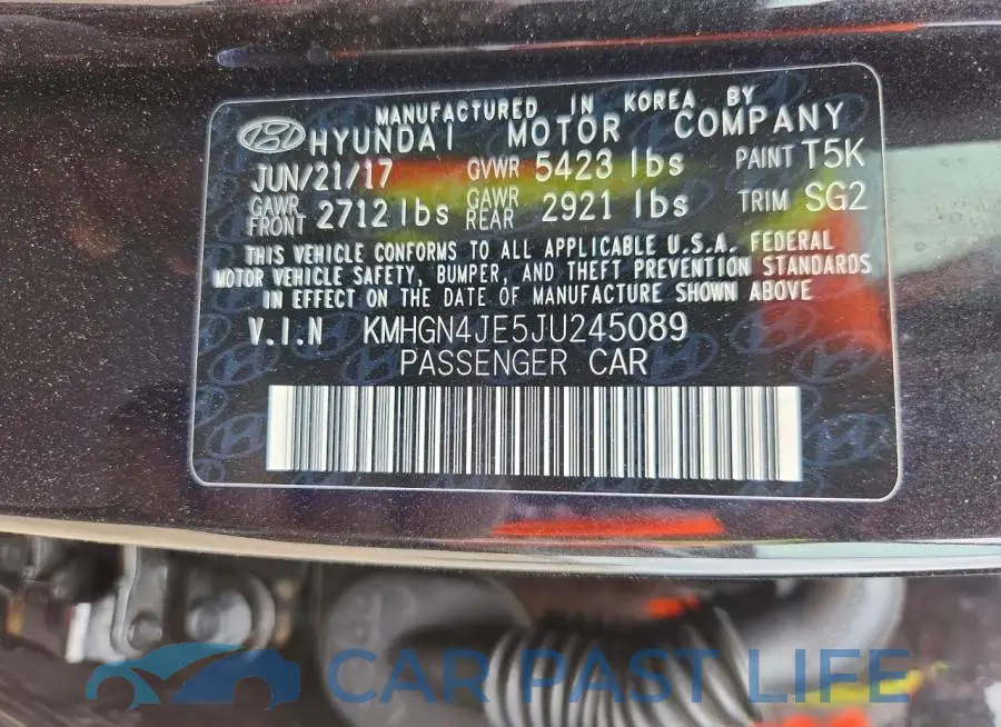 KMHGN4JE5JU245089# 13