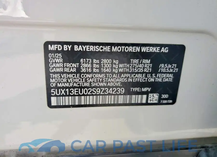 5UX13EU02S9Z34239# 13