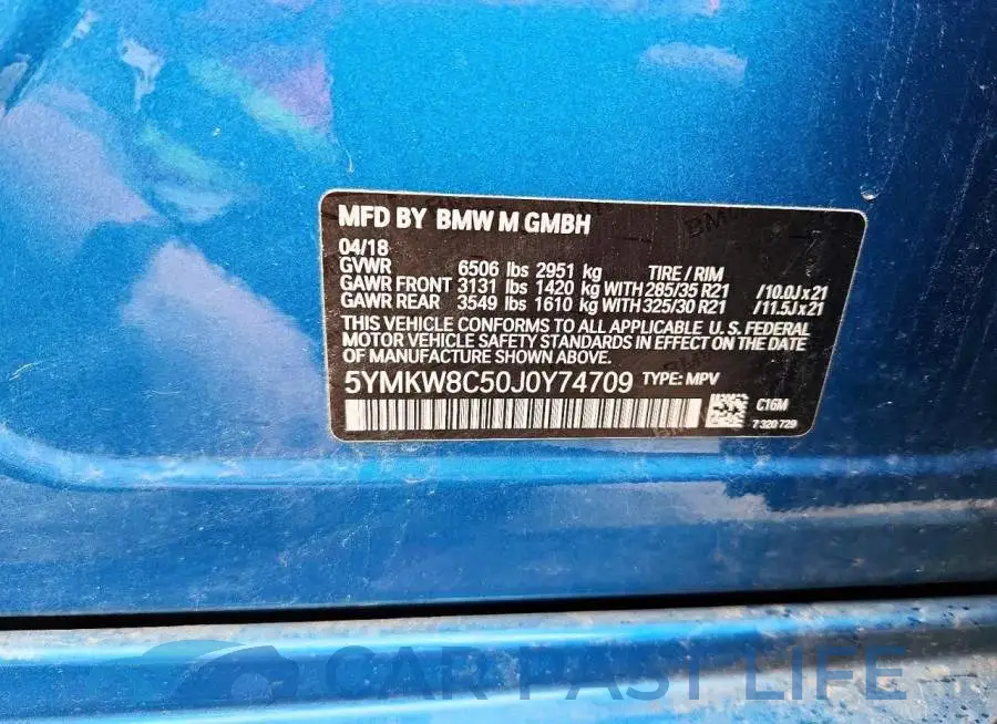 5YMKW8C50J0Y74709# 13