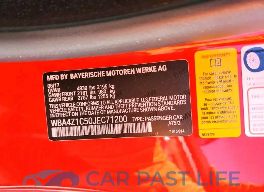 WBA4Z1C50JEC71200# 12
