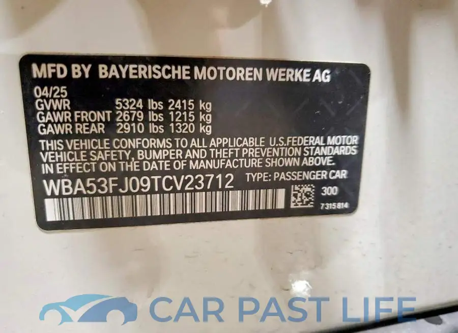 WBA53FJ09TCV23712# 13