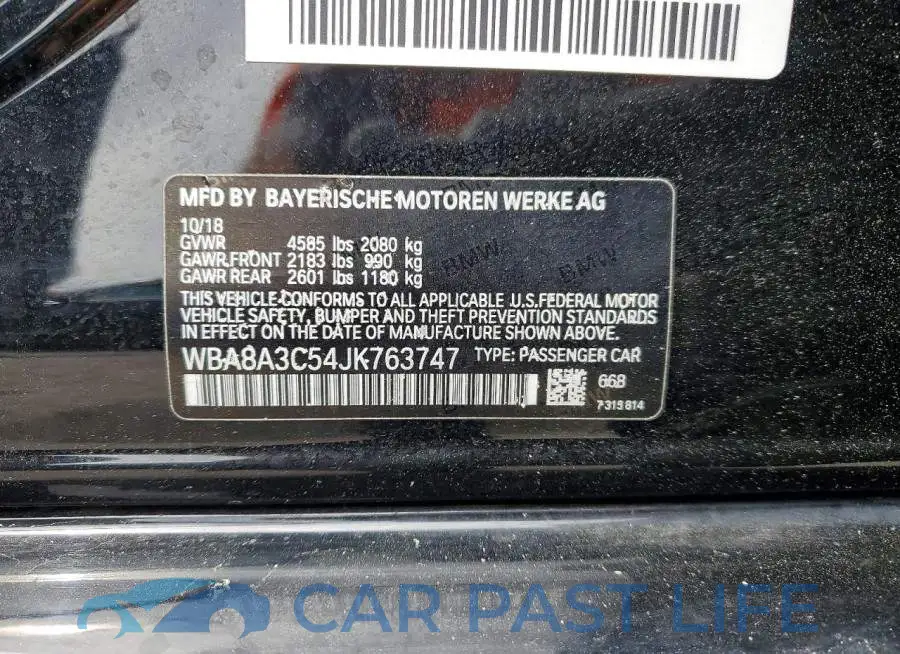 WBA8A3C54JK763747# 12