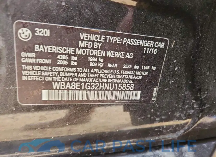 WBA8E1G32HNU15858# 12