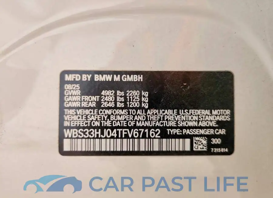 WBS33HJ04TFV67162# 12
