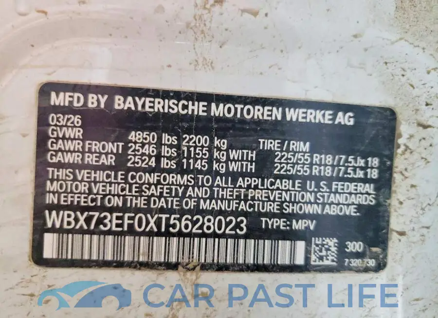 WBX73EF0XT5628023# 13