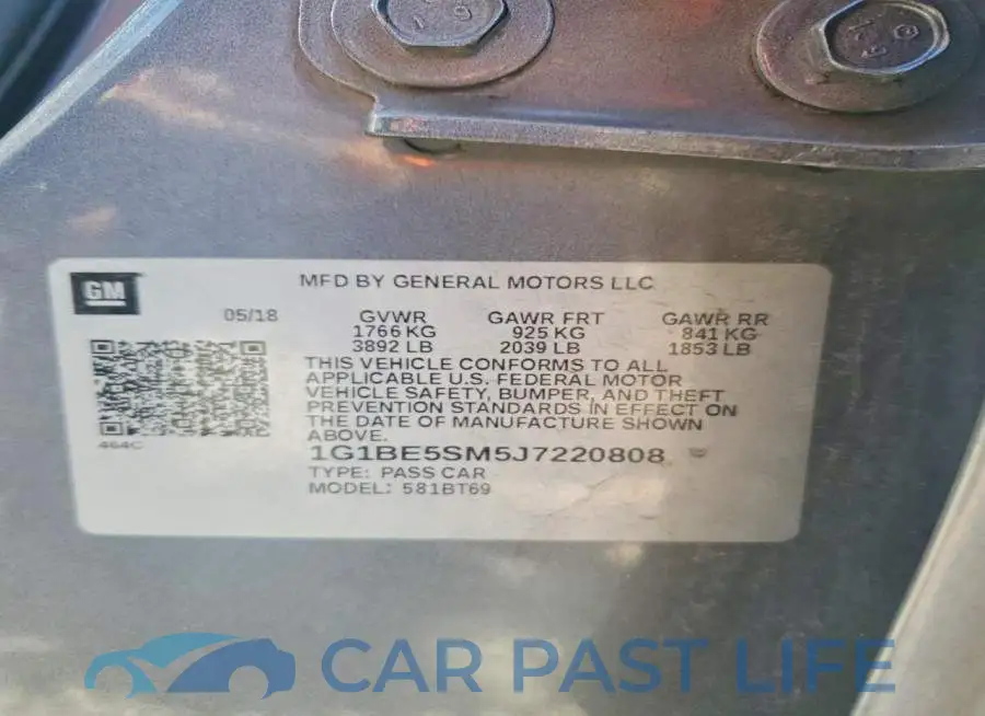 1G1BE5SM5J7220808# 12