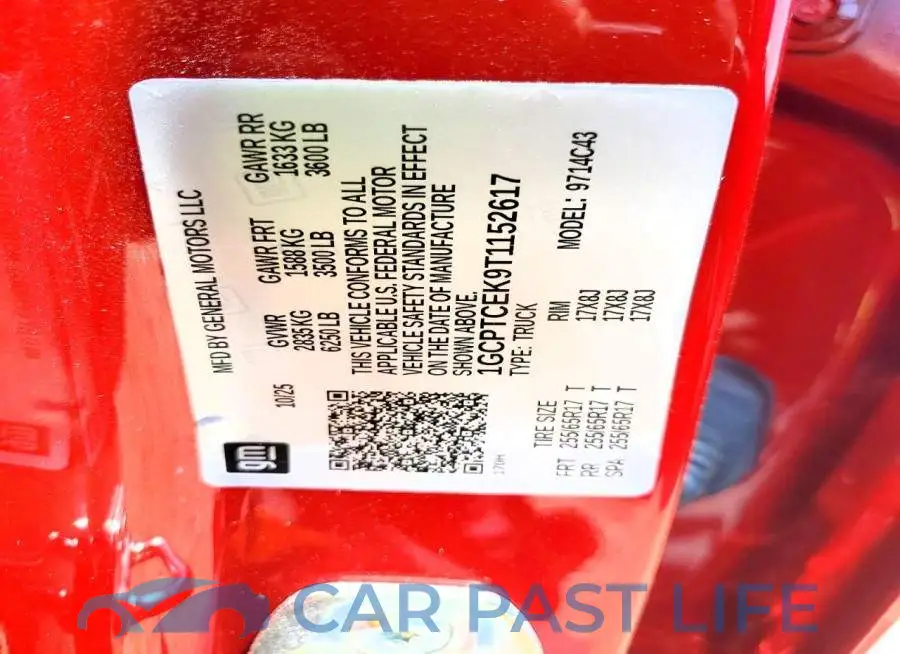 1GCPTCEK9T1152617# 12