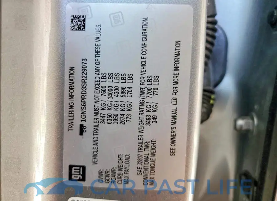 1GNS6PRD3SR229073# 14
