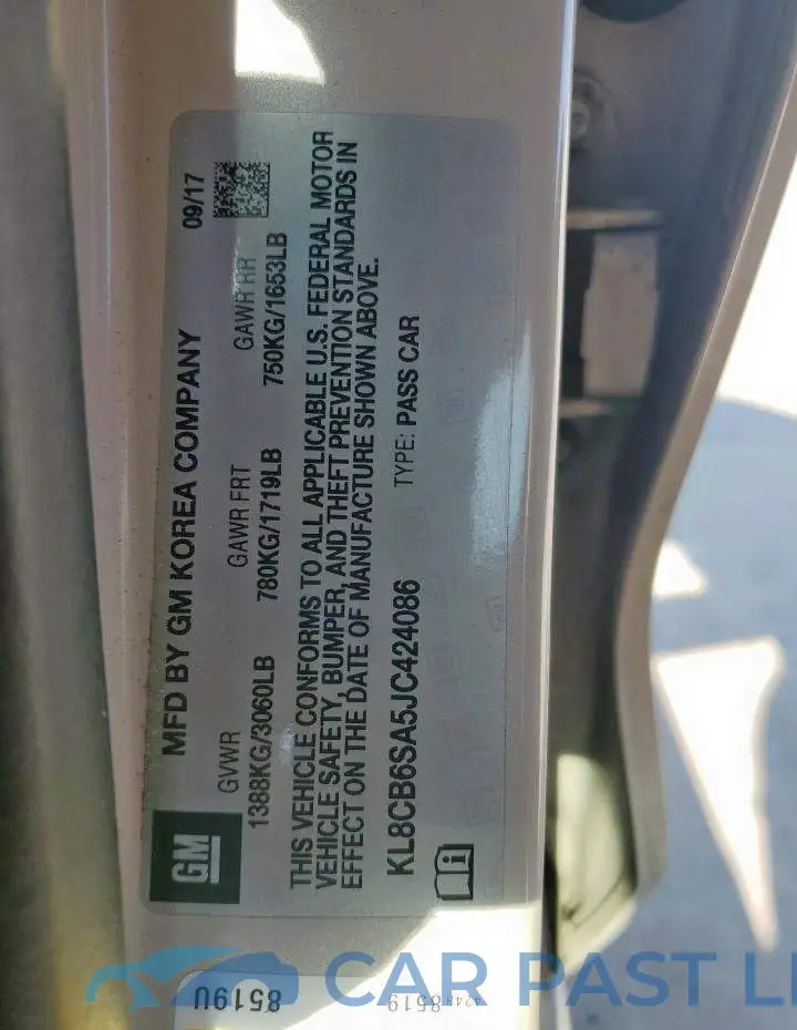 KL8CB6SA5JC424086# 13