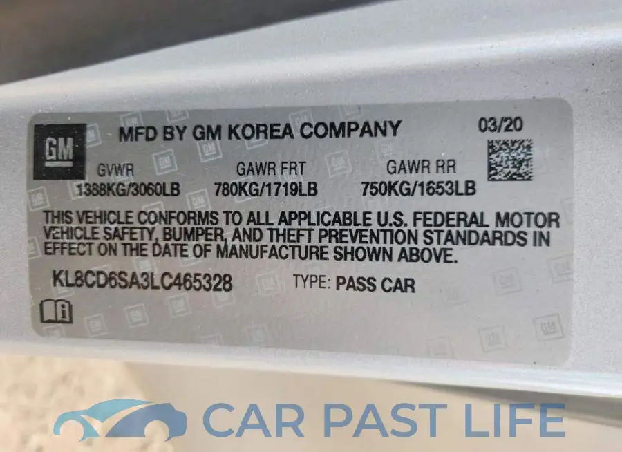 KL8CD6SA3LC465328# 12