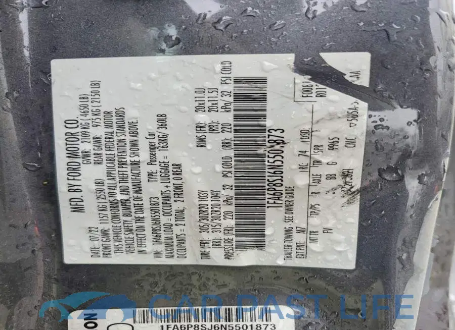 1FA6P8SJ6N5501873# 12