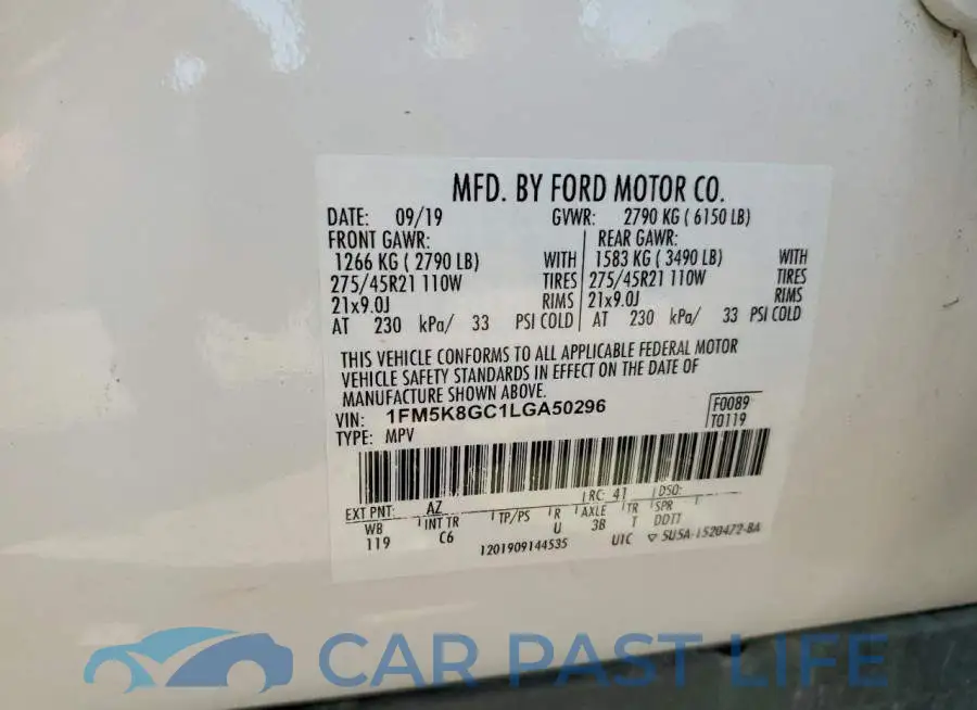 1FM5K8GC1LGA50296# 12
