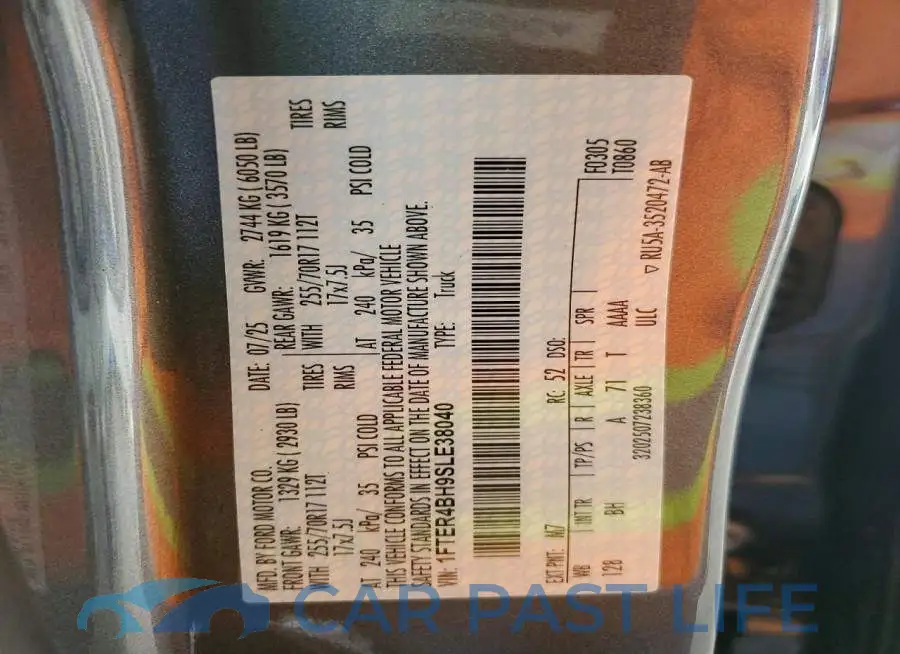 1FTER4BH9SLE38040# 13