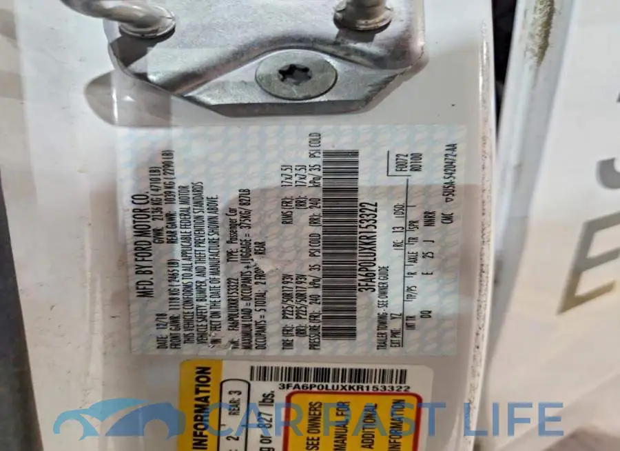 3FA6P0LUXKR153322# 12