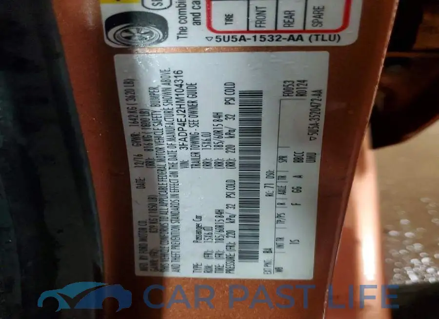 3FADP4EJ2HM104316# 13