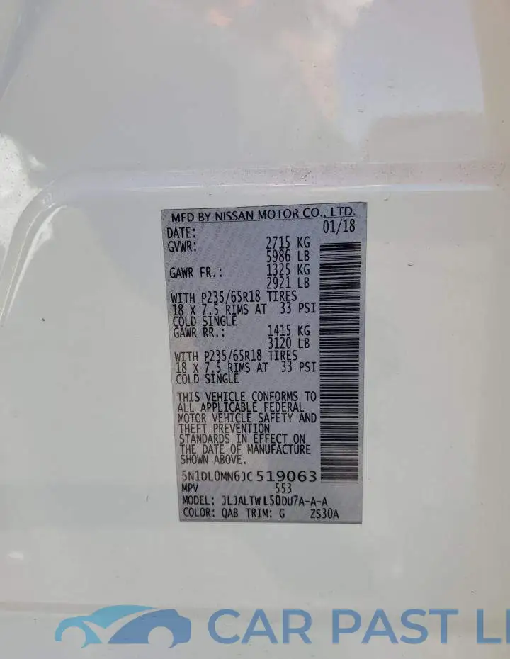 5N1DL0MN6JC519063# 14