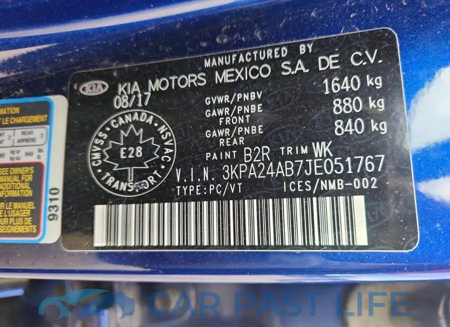 3KPA24AB7JE051767# 12