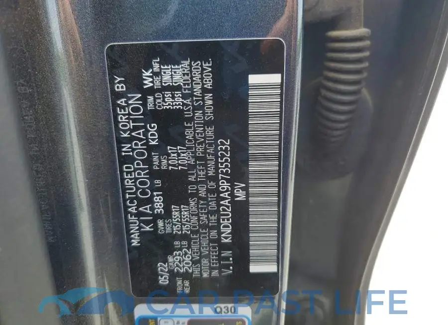 KNDEU2AA9P7355232# 13