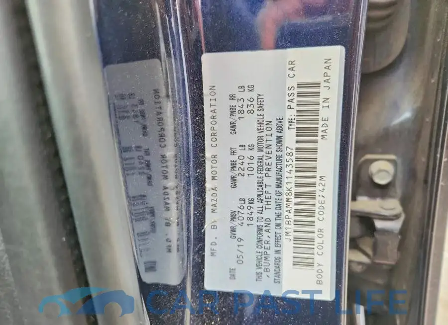JM1BPAMM8K1143587# 12