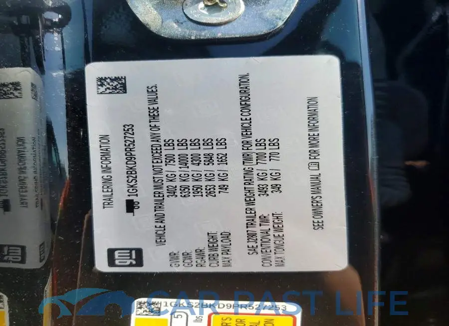 1GKS2BKD9PR527253# 13