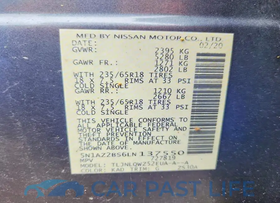 5N1AZ2BS6LN137550# 13