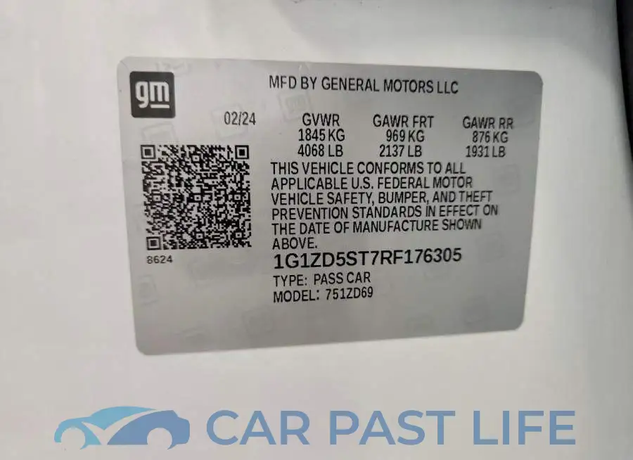 1G1ZD5ST7RF176305# 13