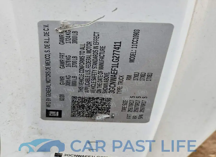 3GCNWAEF1LG277411# 12