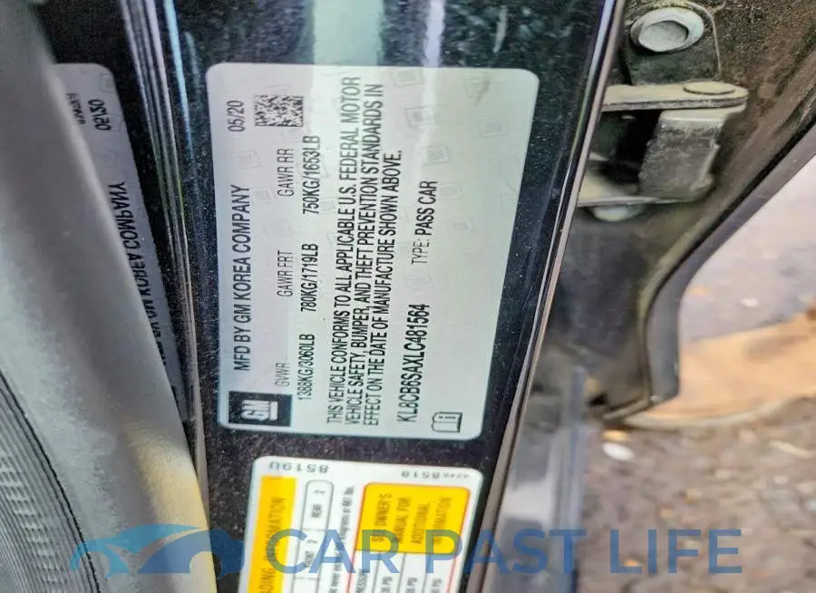KL8CB6SAXLC481564# 12