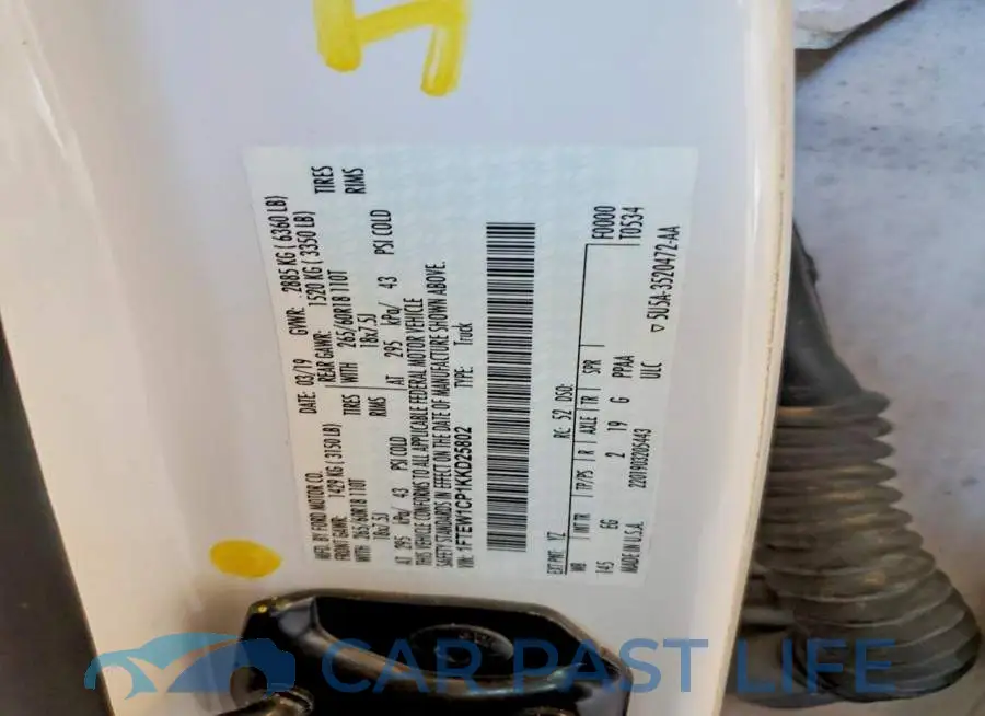 1FTEW1CP1KKD25802# 12