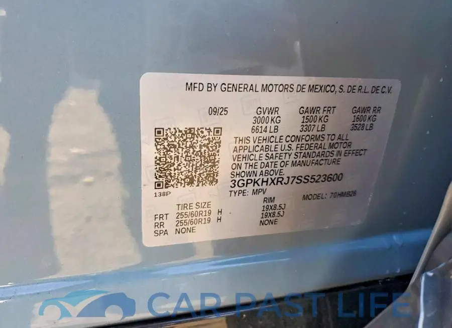 3GPKHXRJ7SS523600# 12