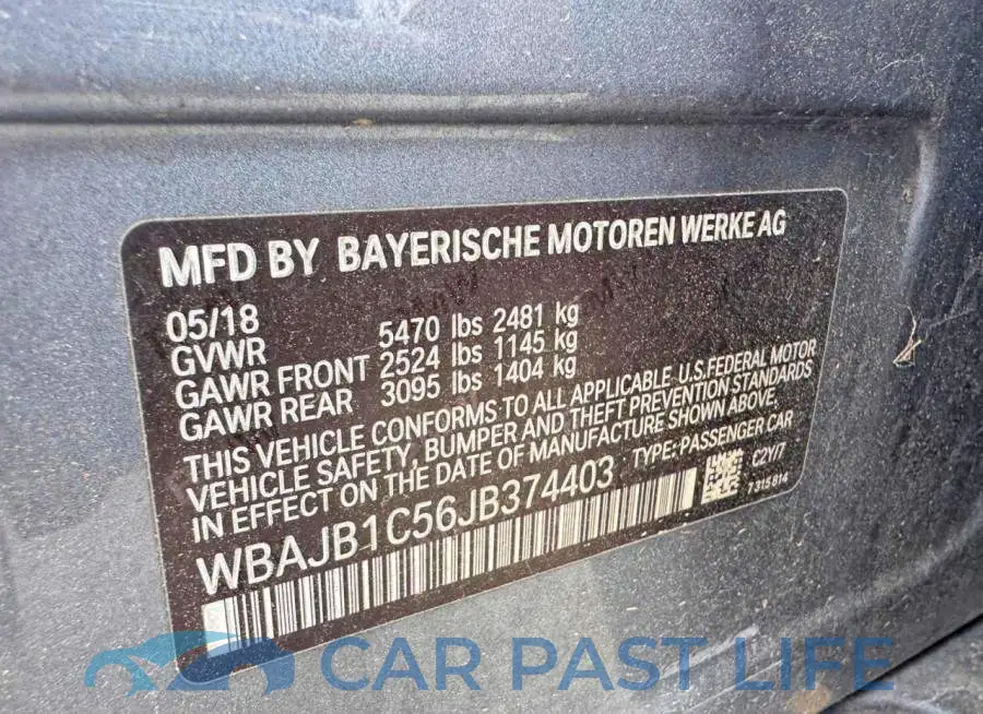 WBAJB1C56JB374403# 10