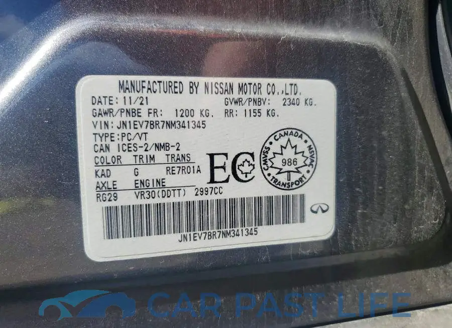 JN1EV7BR7NM341345# 12