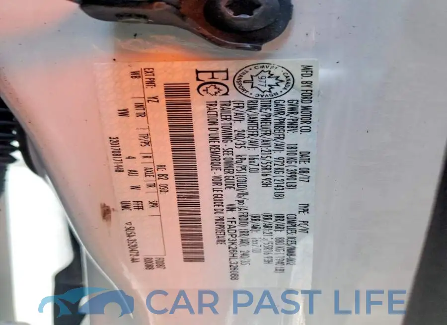 1FADP3K26HL326088# 12