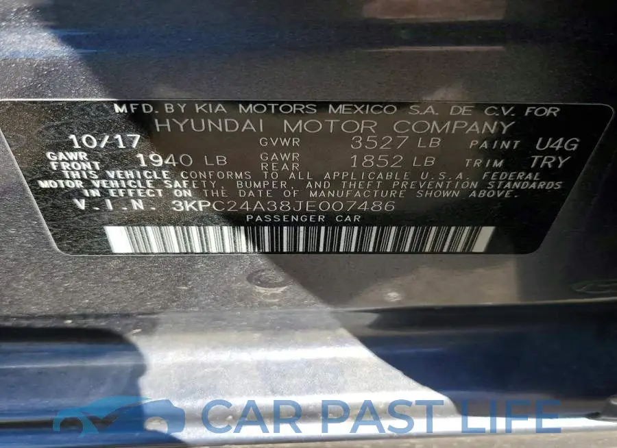 3KPC24A38JE007486# 12