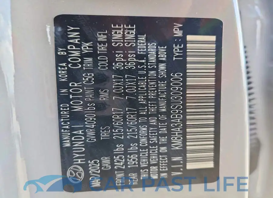 KM8HA3AB9SU309006# 14
