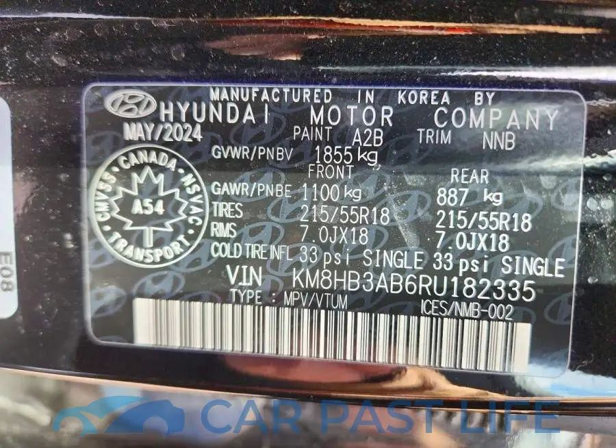 KM8HB3AB6RU182335# 14