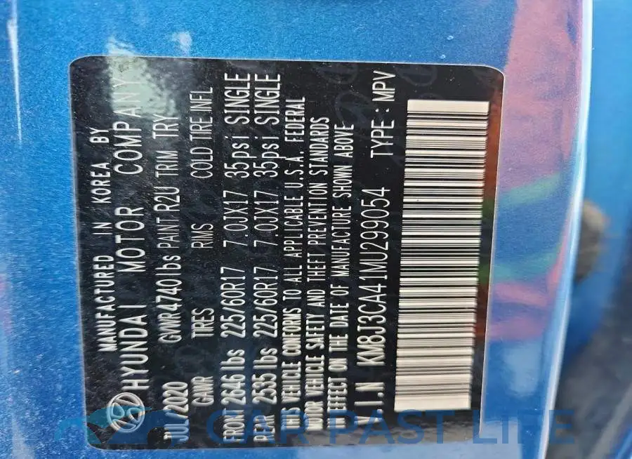 KM8J3CA41MU299054# 13