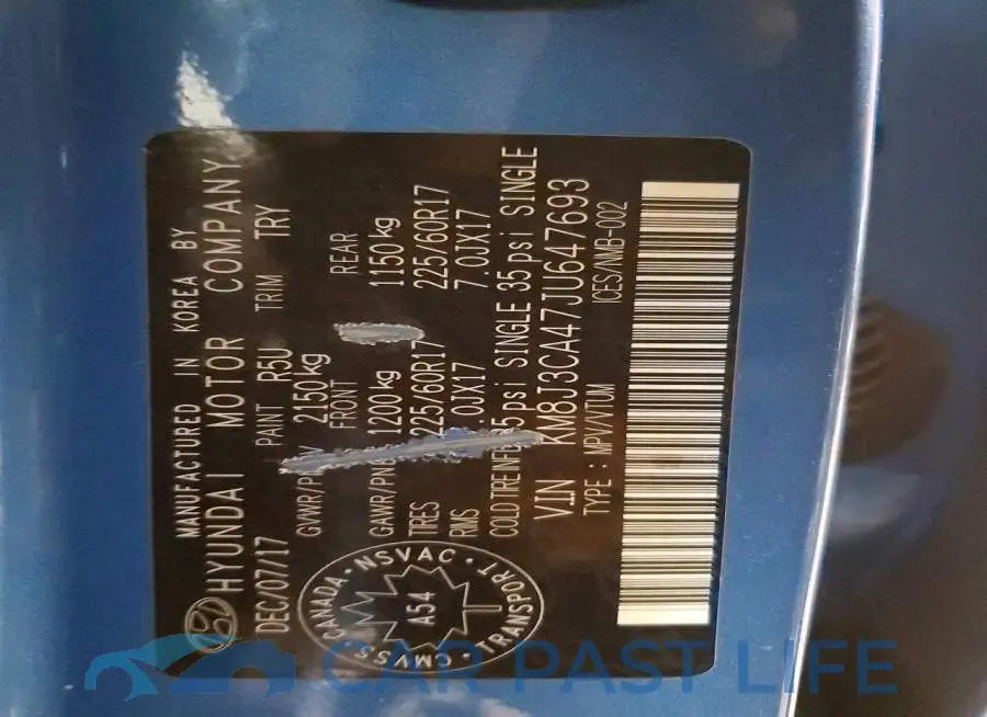 KM8J3CA47JU647693# 13