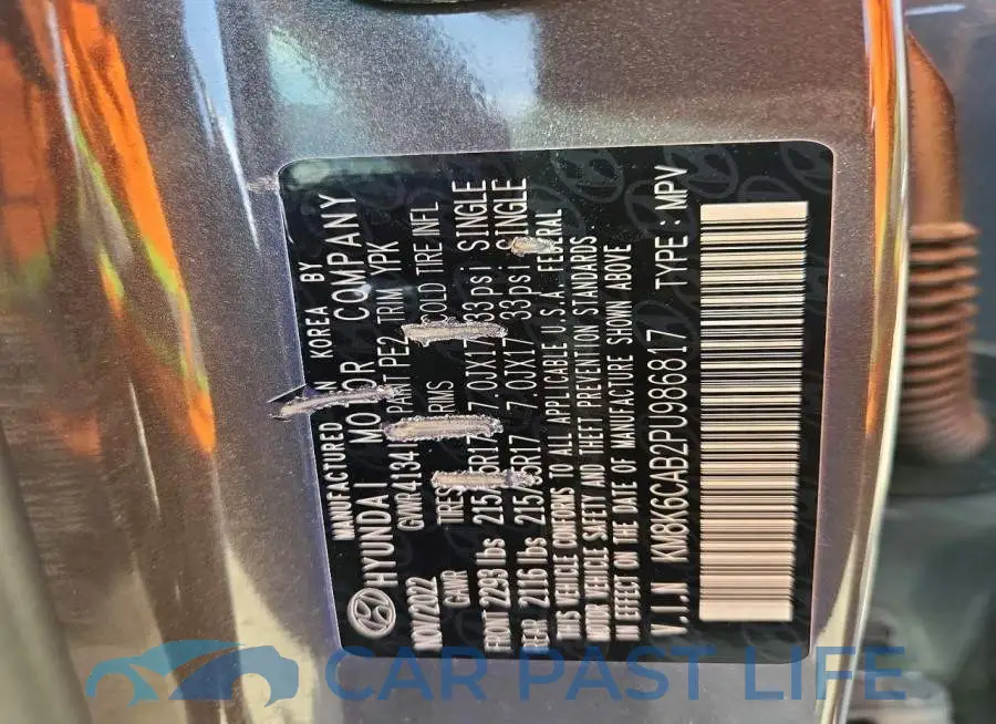 KM8K6CAB2PU986817# 13