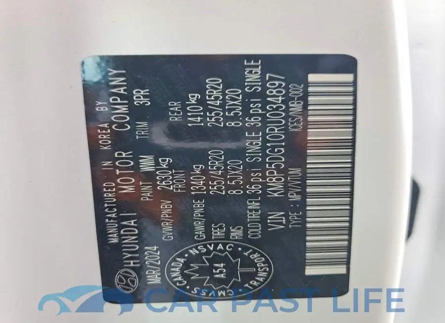 KM8P5DG10RU034897# 12