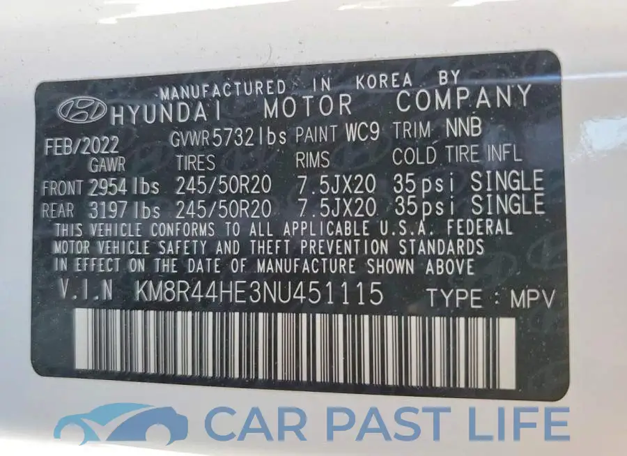 KM8R44HE3NU451115# 13