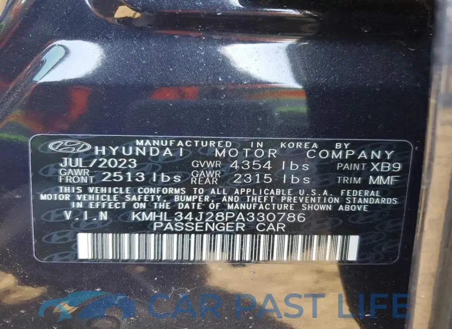 KMHL34J28PA330786# 12