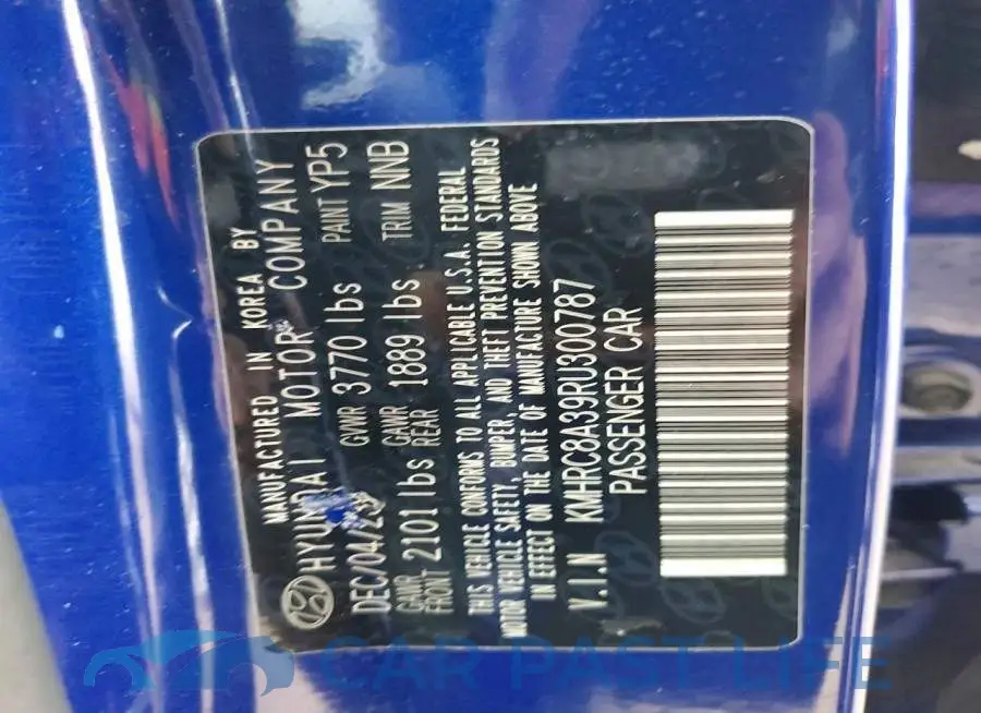 KMHRC8A39RU300787# 12