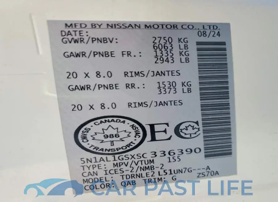 5N1AL1GSXSC336390# 14