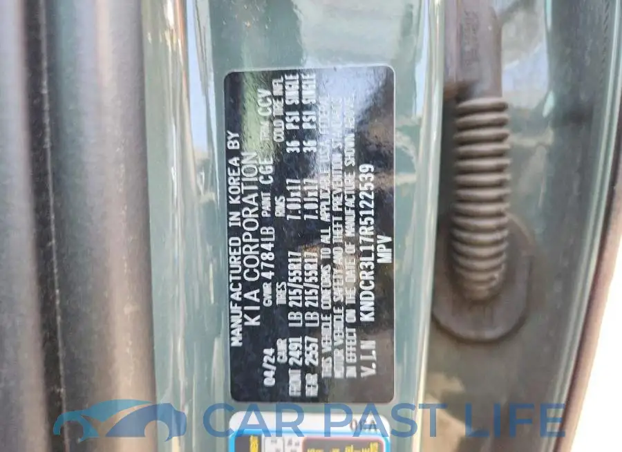 KNDCR3L17R5122539# 12