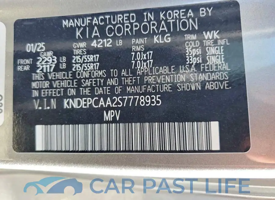 KNDEPCAA2S7778935# 13